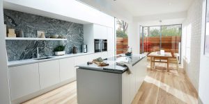 White Modern Kitchen Open